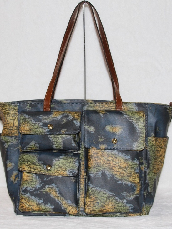 Patricia Nash Handbags - Patricia Nash Sorlana Travel Tote Bag Carry On Laptop Bag Greek Map BEAUTIFUL!